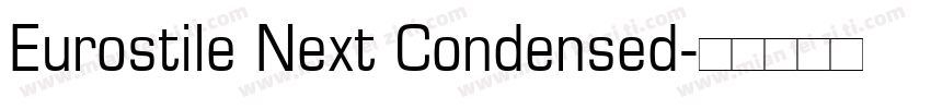 Eurostile Next Condensed字体转换